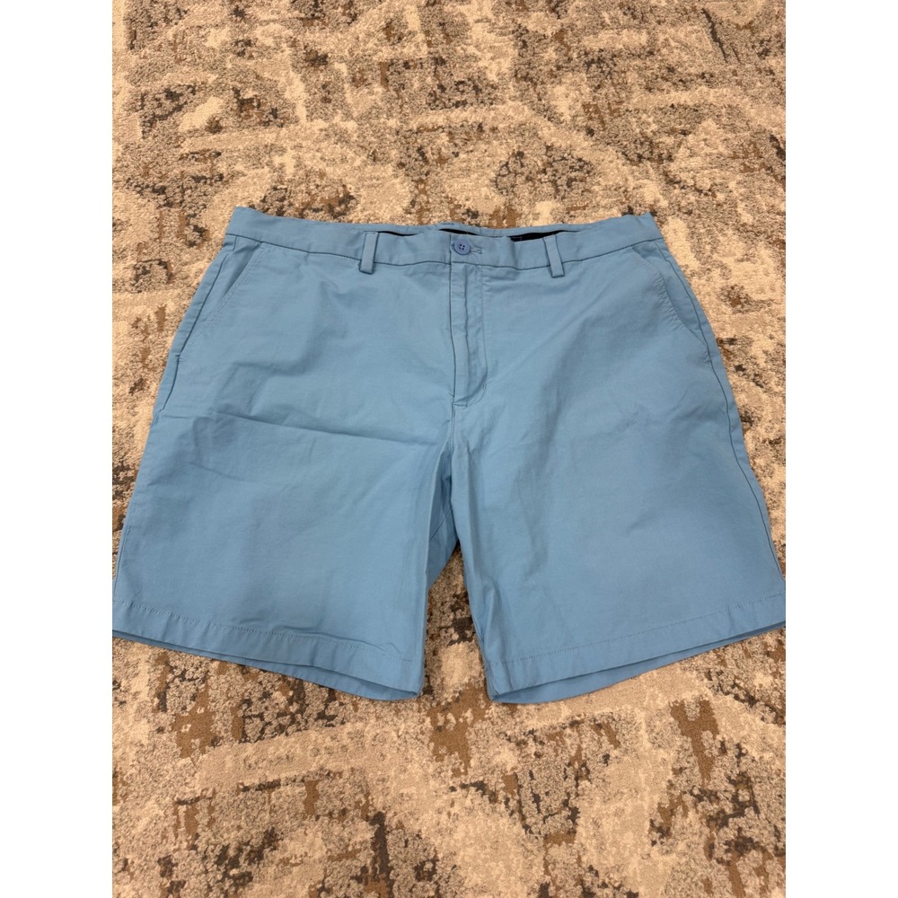 Vineyard Vines Performance On-The-Go Shorts Mens 38 Light Blue Stretch Golf